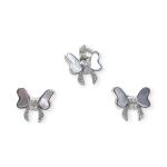 925 Sterling Silver Pendant Set in Butterfly Shape with Beautiful Design